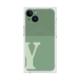プレミアムスクエアケース with MagSafe［ オリジナル - initial two tone - Y green ］