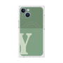 プレミアムスクエアケース with MagSafe［ オリジナル - initial two tone - Y green ］