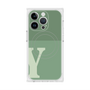 プレミアムスクエアケース with MagSafe［ オリジナル - initial two tone - Y green ］