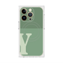 プレミアムスクエアケース with MagSafe［ オリジナル - initial two tone - Y green ］