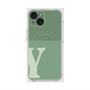 プレミアムスクエアケース with MagSafe［ オリジナル - initial two tone - Y green ］