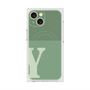 プレミアムスクエアケース with MagSafe［ オリジナル - initial two tone - Y green ］