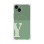 プレミアムスクエアケース with MagSafe［ オリジナル - initial two tone - Y green ］
