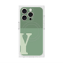 プレミアムスクエアケース with MagSafe［ オリジナル - initial two tone - Y green ］