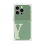プレミアムスクエアケース with MagSafe［ オリジナル - initial two tone - Y green ］