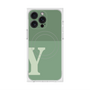 プレミアムスクエアケース with MagSafe［ オリジナル - initial two tone - Y green ］