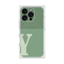 プレミアムスクエアケース with MagSafe［ オリジナル - initial two tone - Y green ］
