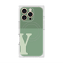 プレミアムスクエアケース with MagSafe［ オリジナル - initial two tone - Y green ］
