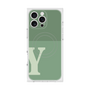 プレミアムスクエアケース with MagSafe［ オリジナル - initial two tone - Y green ］