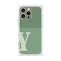 プレミアムスクエアケース with MagSafe［ オリジナル - initial two tone - Y green ］