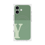 プレミアムスクエアケース with MagSafe［ オリジナル - initial two tone - Y green ］