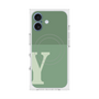 プレミアムスクエアケース with MagSafe［ オリジナル - initial two tone - Y green ］