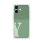プレミアムスクエアケース with MagSafe［ オリジナル - initial two tone - Y green ］