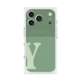 プレミアムスクエアケース with MagSafe［ オリジナル - initial two tone - Y green ］