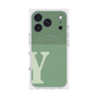 プレミアムスクエアケース with MagSafe［ オリジナル - initial two tone - Y green ］