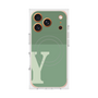 プレミアムスクエアケース with MagSafe［ オリジナル - initial two tone - Y green ］