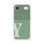 プレミアムスクエアケース with MagSafe［ オリジナル - initial two tone - Y green ］