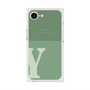 プレミアムスクエアケース with MagSafe［ オリジナル - initial two tone - Y green ］