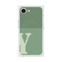 プレミアムスクエアケース with MagSafe［ オリジナル - initial two tone - Y green ］