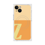 プレミアムスクエアケース with MagSafe［ オリジナル - initial two tone - Z orange ］