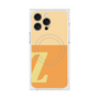 プレミアムスクエアケース with MagSafe［ オリジナル - initial two tone - Z orange ］