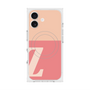 プレミアムスクエアケース with MagSafe［ オリジナル - initial two tone - Z pink ］