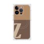 プレミアムスクエアケース with MagSafe［ オリジナル - initial two tone - Z brown ］