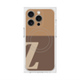 プレミアムスクエアケース with MagSafe［ オリジナル - initial two tone - Z brown ］