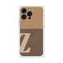 プレミアムスクエアケース with MagSafe［ オリジナル - initial two tone - Z brown ］