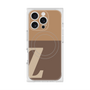 プレミアムスクエアケース with MagSafe［ オリジナル - initial two tone - Z brown ］