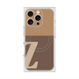 プレミアムスクエアケース with MagSafe［ オリジナル - initial two tone - Z brown ］