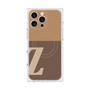 プレミアムスクエアケース with MagSafe［ オリジナル - initial two tone - Z brown ］