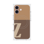 プレミアムスクエアケース with MagSafe［ オリジナル - initial two tone - Z brown ］