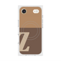 プレミアムスクエアケース with MagSafe［ オリジナル - initial two tone - Z brown ］