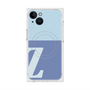 プレミアムスクエアケース with MagSafe［ オリジナル - initial two tone - Z blue ］