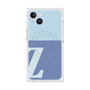 プレミアムスクエアケース with MagSafe［ オリジナル - initial two tone - Z blue ］