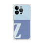 プレミアムスクエアケース with MagSafe［ オリジナル - initial two tone - Z blue ］