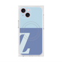 プレミアムスクエアケース with MagSafe［ オリジナル - initial two tone - Z blue ］