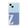 プレミアムスクエアケース with MagSafe［ オリジナル - initial two tone - Z blue ］