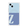 プレミアムスクエアケース with MagSafe［ オリジナル - initial two tone - Z blue ］