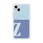 プレミアムスクエアケース with MagSafe［ オリジナル - initial two tone - Z blue ］