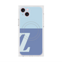 プレミアムスクエアケース with MagSafe［ オリジナル - initial two tone - Z blue ］