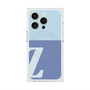 プレミアムスクエアケース with MagSafe［ オリジナル - initial two tone - Z blue ］