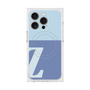 プレミアムスクエアケース with MagSafe［ オリジナル - initial two tone - Z blue ］