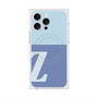 プレミアムスクエアケース with MagSafe［ オリジナル - initial two tone - Z blue ］