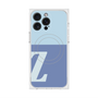 プレミアムスクエアケース with MagSafe［ オリジナル - initial two tone - Z blue ］