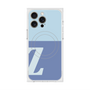 プレミアムスクエアケース with MagSafe［ オリジナル - initial two tone - Z blue ］