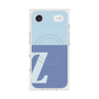 プレミアムスクエアケース with MagSafe［ オリジナル - initial two tone - Z blue ］