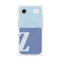 プレミアムスクエアケース with MagSafe［ オリジナル - initial two tone - Z blue ］