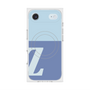 プレミアムスクエアケース with MagSafe［ オリジナル - initial two tone - Z blue ］